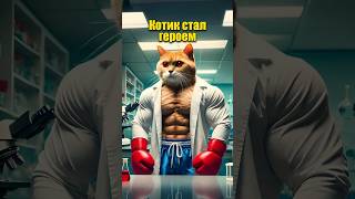 Котик стал героем в нейросети 🔥😱 dalle3 мультик chatgpt истории кот юмор новости [upl. by Ayim]