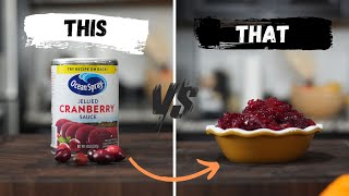 Traditional Cranberry Sauce VS Canned Cranberry Sauce [upl. by Eemia]