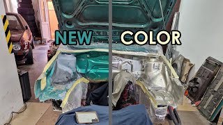 Fixing and painting engine bay on Golf MK2 GTD [upl. by Hymie]