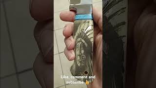 CFK Cultlery Bowie VG10 Steel Sitting BullGeronimo Scrimshaw bone [upl. by Thant307]