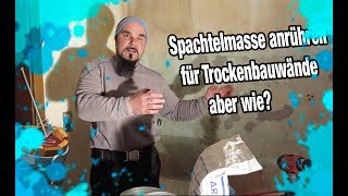 Spachtelmasse anrühren für Trockenbauwände [upl. by Seyer]