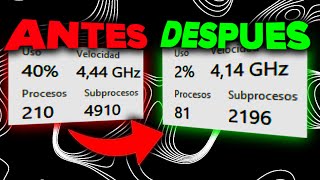 ¡EL METODO SECRETO para REDUCIR LOS PROCESOS de WINDOWS y MAXIMIZAR SU RENDIMIENTO 500 FPS 🔥📈 [upl. by Yerg]