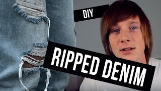 DIY HOW TO MAKE RIPPED OR DISTRESSED JEANS [upl. by Aed]