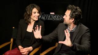 Rads Uncut Interview with Cobie Smulders and Mark Ruffalo The Avengers [upl. by Neerak336]