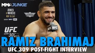 Ramiz Brahimaj Explains Gifting Hat to Joe Rogan Hes an Honorary Albanian  UFC 309 [upl. by Viehmann]