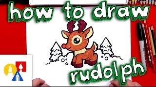 How To Draw Cartoon Rudolph [upl. by Iztim874]