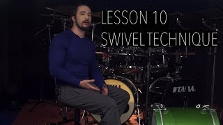 Double Bass Drum Lesson 10  Swivel Technique [upl. by Binnie]