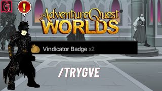 Vindicator Badge AQW BOT   GRIMLITE REV [upl. by Teplica898]