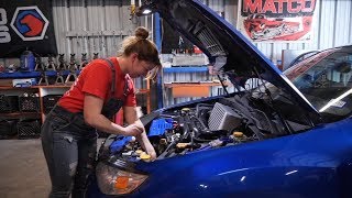 Female mechanic empowering women with garage [upl. by Francesco]