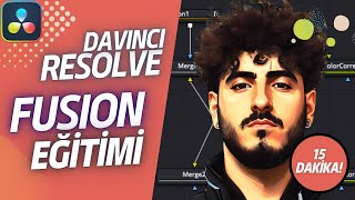 15 Dakikada DAVINCI RESOLVE FUSION Öğren Davinci Resolve Dersleri [upl. by Nitsruk]