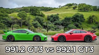 2018 Porsche 911 GT3 6MT vs 2022 Porsche 911 GT3 6MT  Head to Head Review [upl. by Kavanagh]