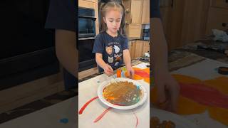 Cute Baby Girl Mixing Painting shorts painting mixing short asmrsounds satisfying [upl. by Gad]