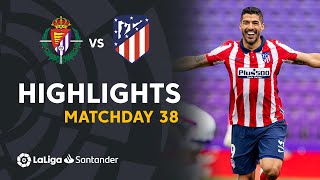 Resumen de Real Valladolid vs Atlético de Madrid 12 [upl. by Rondi]