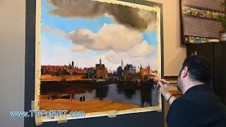 View of Delft  Vermeer  Art Reproduction Oil Painting [upl. by Sokairyk]