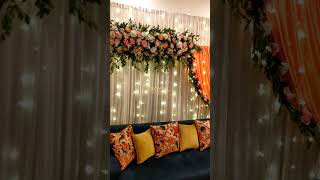 Nikah event decoration at home new design ideas shorts [upl. by Gnilyam]