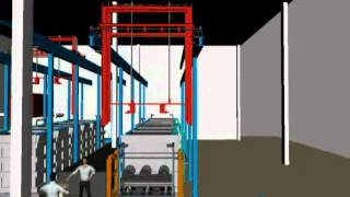 Chemical Cleaning in Anodizing Line Animation Video [upl. by Hnim]