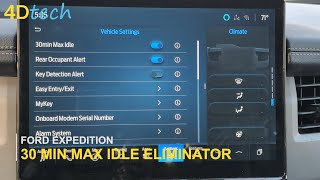 Ford Expedition 30 Min Max Idle Shutdown Eliminator  Toggle ON and OFF permanently 20222024 [upl. by Mayman405]