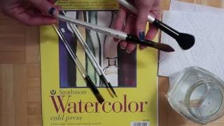 REVIEW  Simply Simmons economical Watercolor brushes [upl. by Easlehc388]