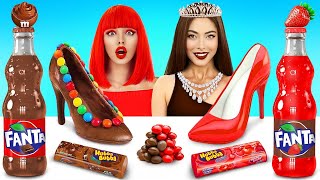 Food Challenge  Rich vs Poor Chocolate Competition by Candy Land [upl. by Enelegna110]