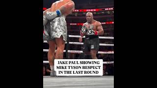 Jake Paul showing Mike Tyson respect in the last round 😱🔥boxing miketyson jakepaul shadowboxing [upl. by Yroc692]