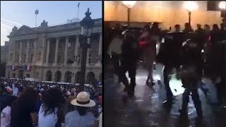 Déception et échauffourées devant labsence des Bleus au Crillon [upl. by Litsyrk]