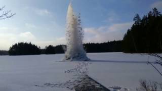 1 Kg Dynamite Explosion VS 30 cm Ice [upl. by Rorke]