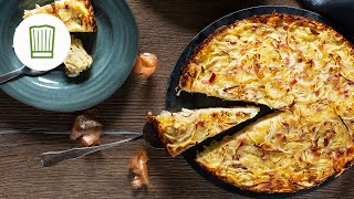 Zwiebelkuchen ohne Boden  einfach und lecker  Chefkoch [upl. by Drisko]