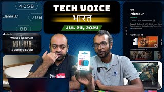 TechVoiceभारत 21 Meta Llama 31 Hindi Lenovo Yoga Snapdragon X Elite Jio Air Tag Amazon AI recco [upl. by Thibaut]