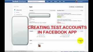 Create Test users in Facebook Application [upl. by Naic309]