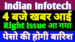 Indian Infotech and Software Right Issue आ गया☀️Indian Infotech and Software Share latest news [upl. by Kcirre923]