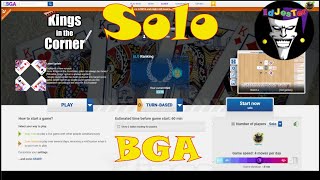 Kings in the Corner SOLO on Boardgamearena Quick Card Game Playthrough Plus Other Games [upl. by Riordan]