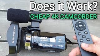 Does it work CHEAP 4K Camcorder [upl. by Ranit]