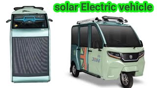 Enclosed Passenger solar Electric Mini car  solar car [upl. by Atekihs]