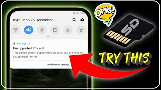 How to fix Unsupported SD Card  how to fix unsupported memory card  How to format SD Card 2024 [upl. by Airdua]