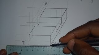 Como representar figura tridimensional em perspetiva axonométrica cavaleira 0⁰60⁰ 📏📐 [upl. by Watt]