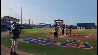 Isabella Moody sings National Anthem StLucieMets game [upl. by West620]