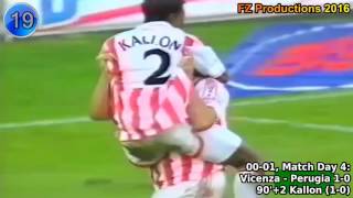 Mohamed Kallon  39 goals in Serie A Cagliari Reggina Vicenza Inter 19982004 [upl. by Rehpotsirhk762]