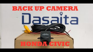 Back up camera installation in a Honda Civic 8th generation Desaita backupcamera [upl. by Trude408]