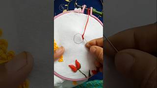 Easy Chain Stitch Hand Embroidery Tutorial l BeginnerFriendly Stitch Guide chainstitch shorts yt [upl. by Eckel239]