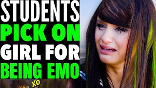 Students PICK ON A Girl for being EMO What Happens Is Shocking  LOVE XO [upl. by Cohberg]