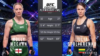 MOLLY MCCANN VS JULIA STOLIARENKO FULL FIGHT UFC FIGHT NIGHT 224 [upl. by Attem630]