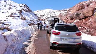 Snow in Morocco My ride to Oukaïmeden [upl. by Ardiekal299]