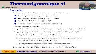 Thermodynamique exercice dexamen [upl. by Hasty]