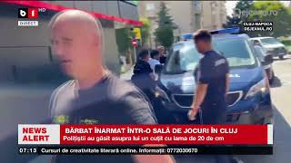 BĂRBAT ÎNARMAT ÎNTRO SALĂ DE JOCURI DIN CLUJȘtiri B1TV30 iulie 2024 [upl. by Daiz]