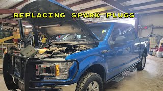 HOW TO REPLACE SPARK PLUGS ON A FORD F 150 [upl. by Dlaner245]