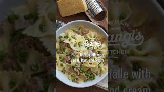 Farfalle with Peas Ham and Cream Full Recipe  New Comfort food idea [upl. by Iolenta356]