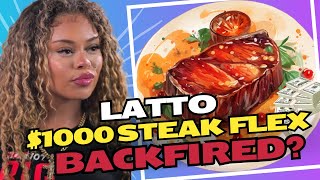 1000 steak FLEX backfires on Latto Wagyu reaction [upl. by Manoff381]