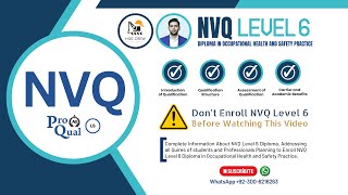 NVQ Level 6  ProQual Level 6 NVQ Diploma in Occupational Health and Safety Practice  Details NVQ [upl. by Ainollopa685]