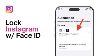 How To Lock Instagram With Face ID On iPhone  Full Guide [upl. by Odragde]