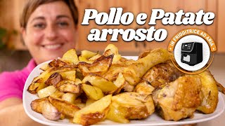 POLLO E PATATE ARROSTO IN FRIGGITRICE AD ARIA Ricetta Facile  Fatto in Casa da Benedetta [upl. by Leachim]